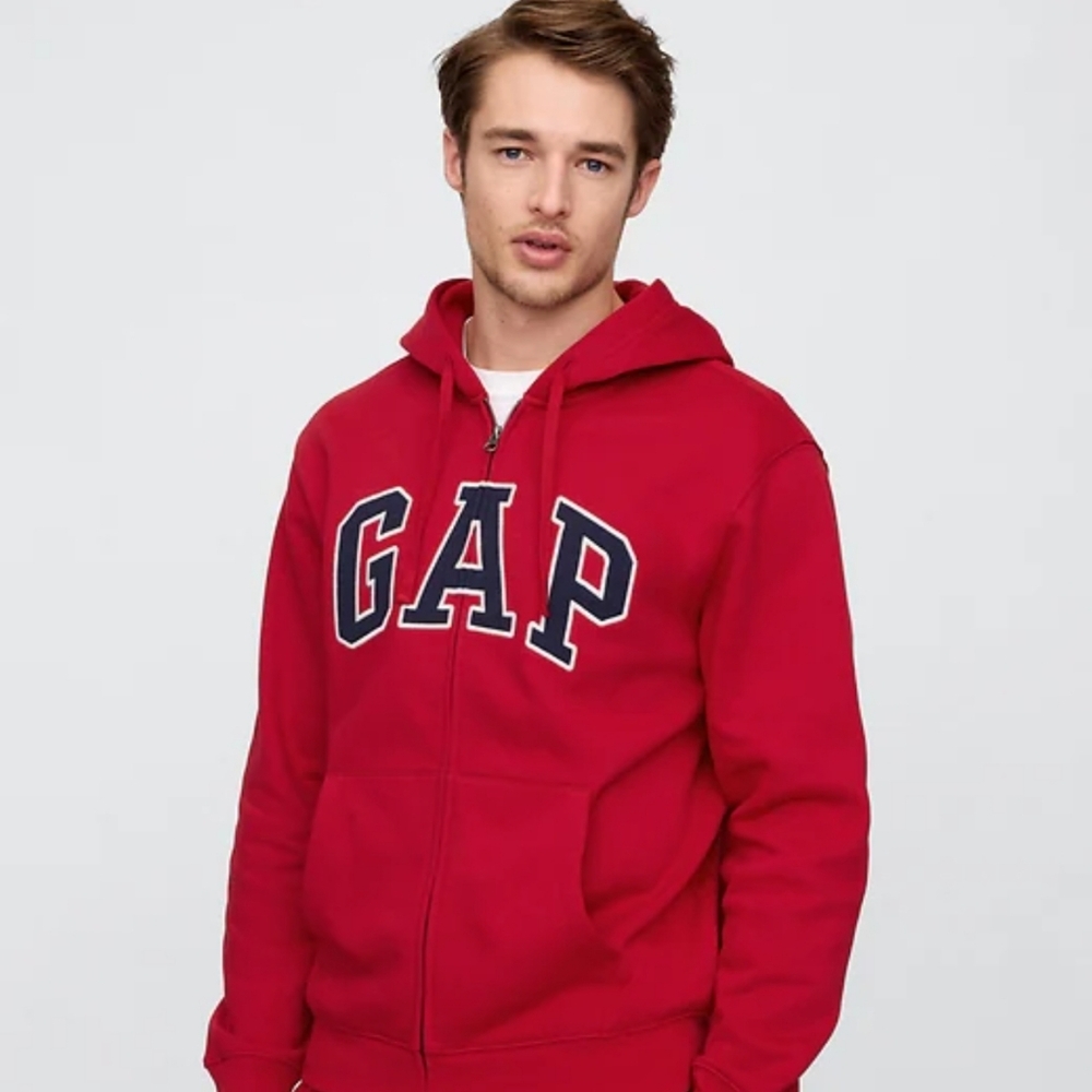 Relaxed Gap Logo Zip Hoodie